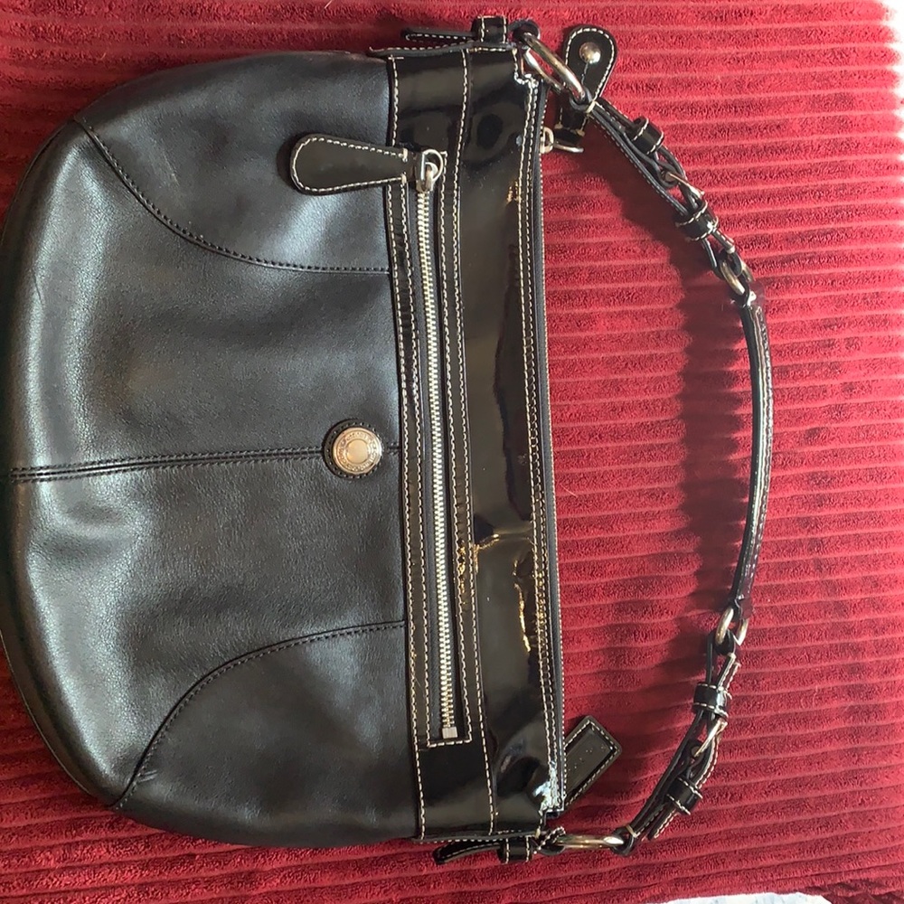 Coach patent leather handbag.